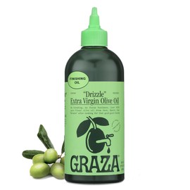 Graza Drizzle Extra Virgin Olive Oil, Finishing Oil - High Polyphenol Early Harvest EVOO Finishing Oil in a Squeeze Bottle - Single Origin Olive Oils from Spain - 16.9 Fl Oz (500ml)