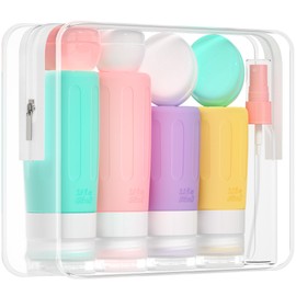Morfone Morfone 16 Pack Travel Bottles Set for Toiletries, TSA Approved Travel Containers Leak Proof Silicone Squeezable Travel Accessories 2oz 3oz Travel Essentials for Shampoo Conditioner Lotion (BPA Free)