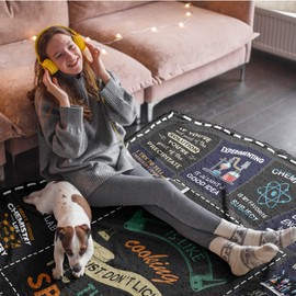 Basiole Chemistry Gifts Blanket, Chemistry Teacher Gifts, Gifts for Chemistry Lovers, Chemistry Gifts for Adults/Students, Science Teacher Gifts, Chemist Birthday Gift Blankets 60"X50"