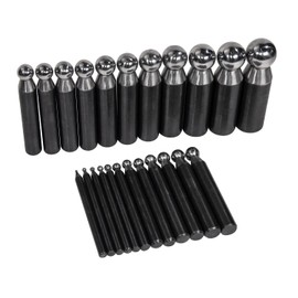 24 Piece Steel Round Dapping Doming Punch Set Jewelry Making Repair Metal Forming Tool