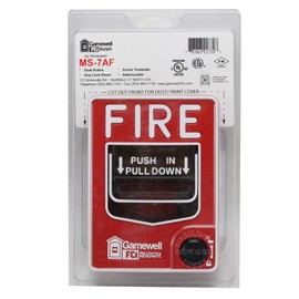 Gamewell-FCI MS-7AF Fire Alarm Dual Action Pull Station, Red
