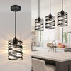 Glitnous Pendant Lights Kitchen Island 3 Pack, Black Hanging Kitchen