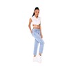 Nina Carter P189 Women's Jeans High Waist Straight Jeans Mom