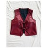 Verdusa Women's Western Leather Cowgirl Vest Bow Tie Front Sleeveless