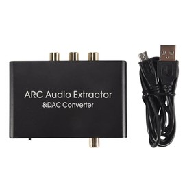 Peakloong Audio Extractor 192KHz Converter ARC Audio Extractor Support Digital -Compatible Audio to Analog Stereo Audio