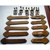 Leather Strap Set with Buckle Brass Rivets 5 Pack for