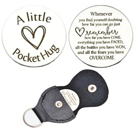 RFTWXHPN Pocket Hug Keychain for Women Men Whenever Doubting, Inspirational Gifts, Unisex-Adults, Neutral