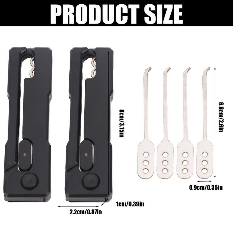2PCS Lock Picking Kit, Portable Lock Pick Set with Gravity