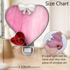 KY&BOSAM Night Light Plug in Pink Heart Stained Glass Nightlight