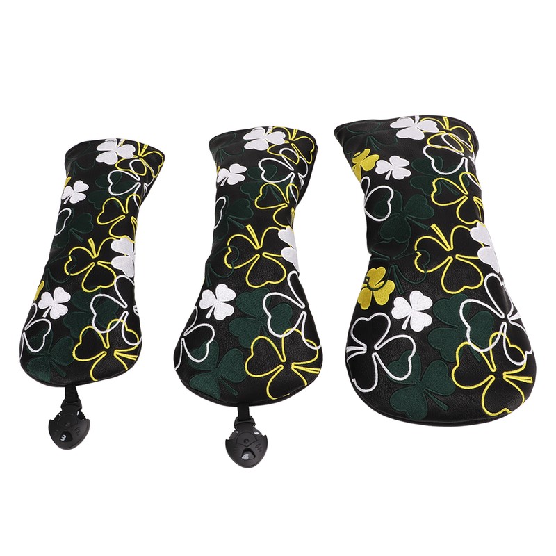 3PCS Golf Head Cover for Fairway Woods Driver Hybrids PU