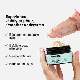 Cureskin Under Arm Brightening Cream Mask with Papaya & Sweet Orange | Dark Underarms & Hyperpigmentation | Under Arm Whitening Cream for Women & Men | Under arm Dark Removing Cream