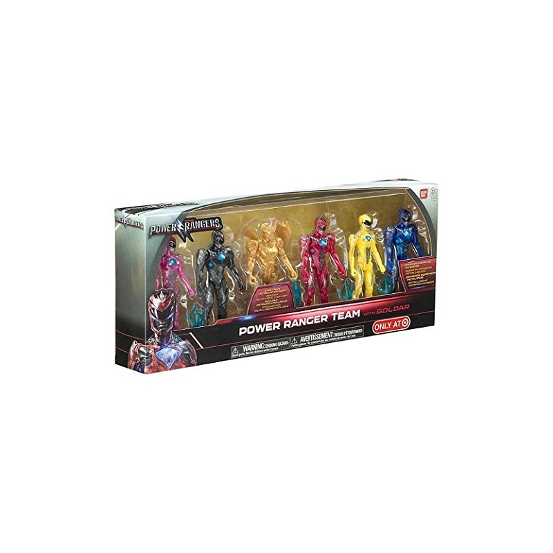 Bandai Collectible Power Rangers Team 6-Piece Set With Exclusive Metallic