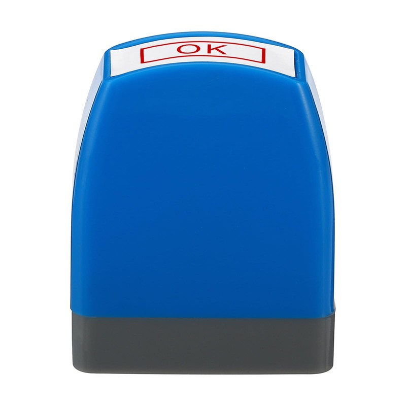 PATIKIL OK Stamp Self Inking Red Ink Office Stamps Pre-Inked