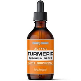Curcumina líquida de cúrcuma con bioperina que ofrece la mejor absorción. Extracto de cúrcuma con pimienta negra para espalda, rodillas y molestias de
