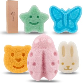 Juego De Esponjas Konjac Para Baño De Bebé LMSMW - 5 Formas Divertidas y Suaves