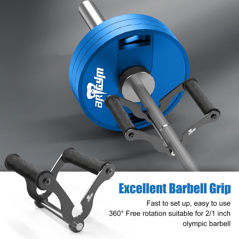 Upgraded T Bar Row Attachment with Non-Slip Rubber Grip Heavy