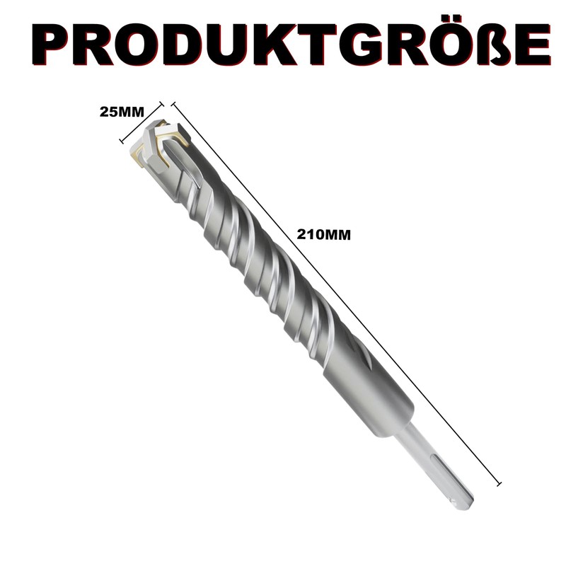 METOTY SDS Plus Drill Bit 25 mm x 210 mm,