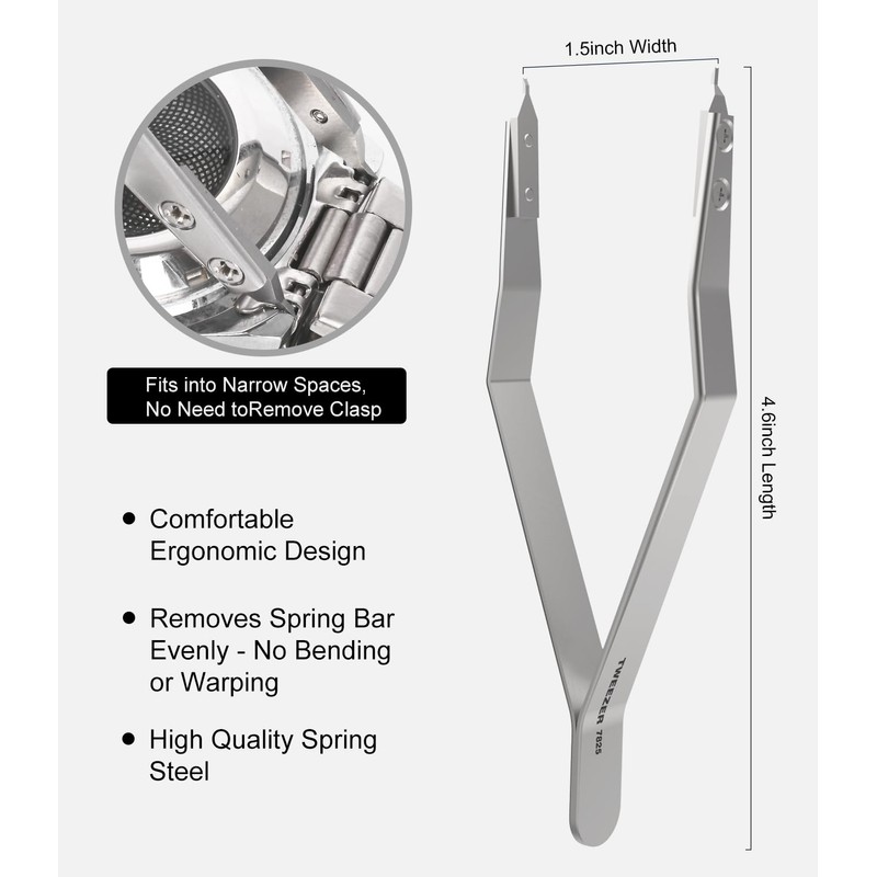 7825 Spring Bar Tweezer, Watch Spring Bar Plier Removal Tool
