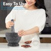 Mortar and Pestle, Grinding Bowl with Rod Hammer, Sauce, Garlic