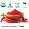 INCAS 100% USDA Organic Cayenne Pepper 120 Capsules (500mg) 45,000