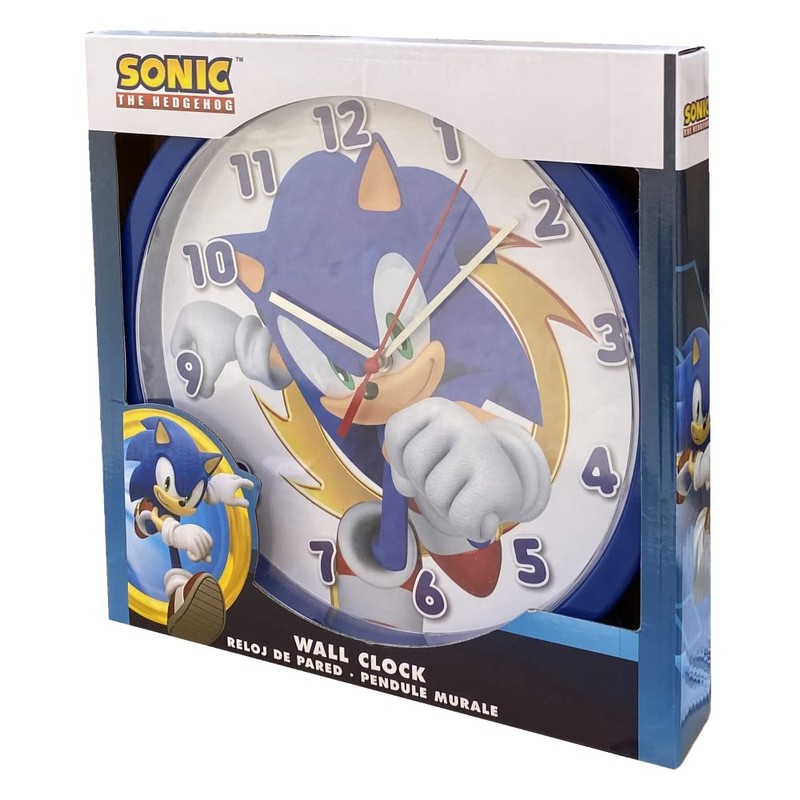 CARTOON Sonic Analog Wall Clock for Kids 25cm for Children's
