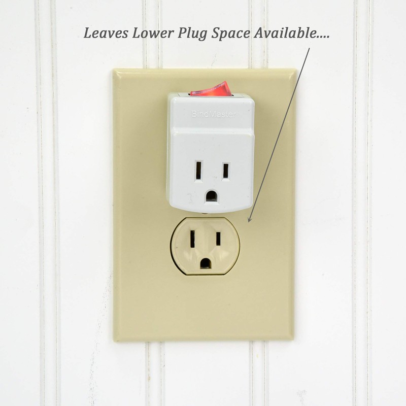 BindMaster 3 Prong Grounded Single Port Power Adapter with Indicator