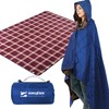 DUKUSEEK Waterproof Camping Blanket with Thick Fleece, Large Outdoor Blanket