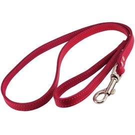 Dogs My Love Genuine Leather Dog Leash 4-Feet Wide Pink (Medium: 1/2" Wide)