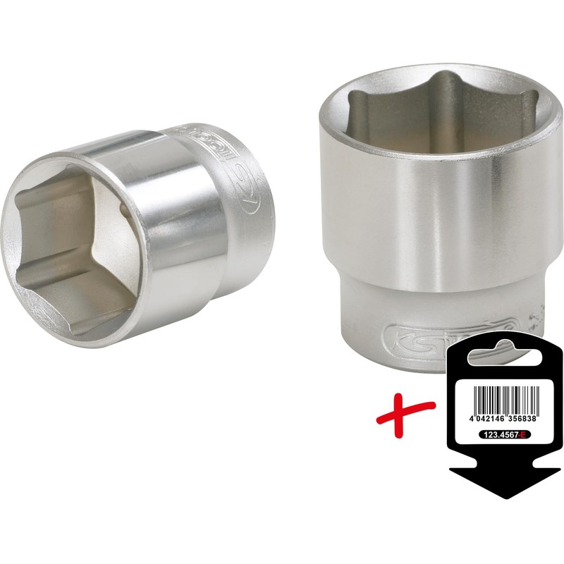 KS Tools 1/4 Inch Classic Hexagonal Socket, 6 mm, on