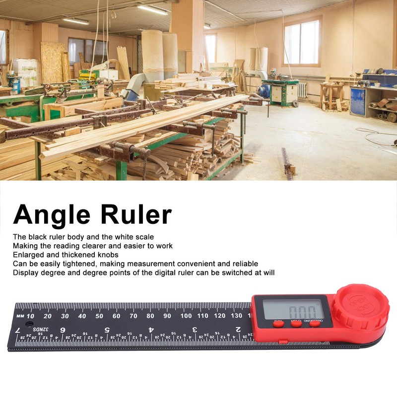 lvifloae Angle Finder Electronic Digital Angle Ruler 360 Degree Protractor