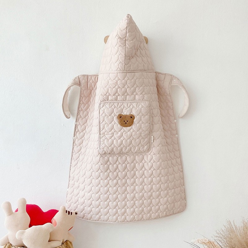 Hooded Toddler Blanket Keep Warm Wind Proof Thickened Cotton Flannel