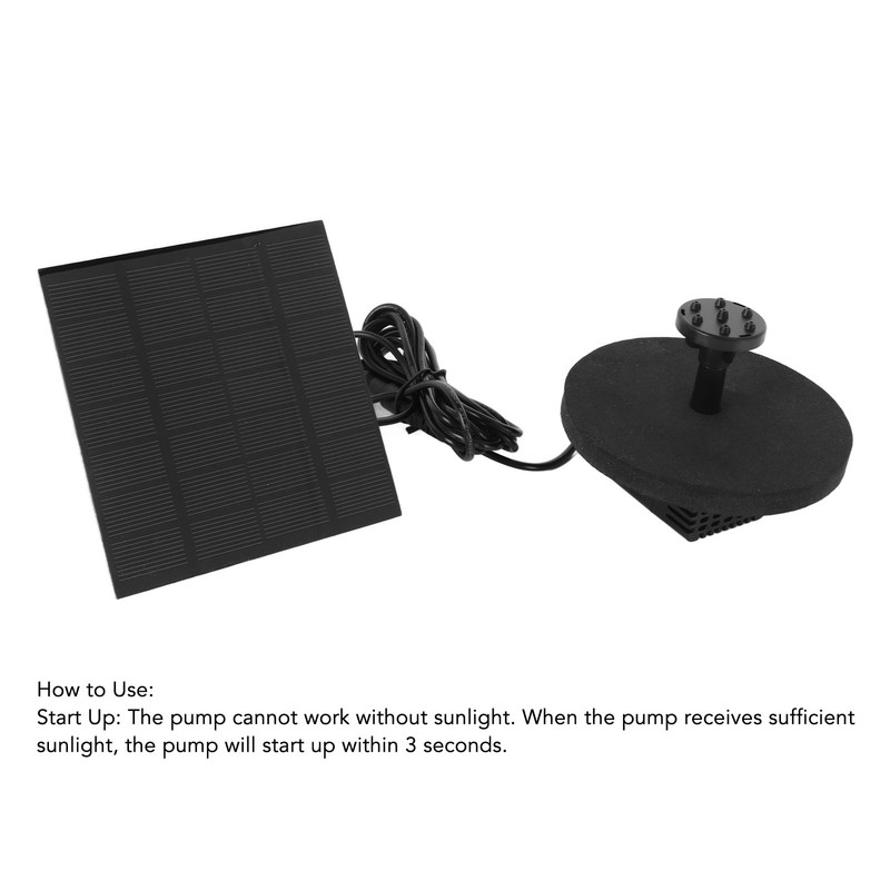 Solar Water Fountain Pump Outdoor Small Submersible Bird Bath Fountain