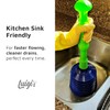 Luigi's Large Drain Plunger for Kitchens, Bathrooms, Baths, Waste Pipes