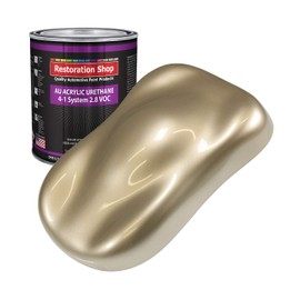 Restoration Shop - Driftwood Beige Metallic Acrylic Urethane Auto Paint - Gallon Paint Color Only - Professional Single Stage High Gloss Automotive, Car, Truck Coating, 2.8 VOC