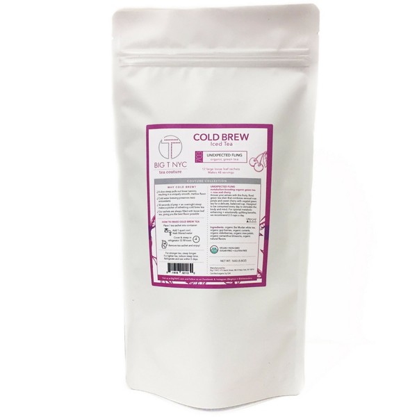 BIG T NYC Unexpected Fling Cold Brew Tea Sachets: Premium