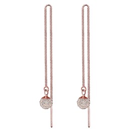 Elli Earrings Ladies Ear Hanger Ball Glamorous with Crystals in 925 Sterling Silver