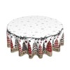 KIYIYZER Merry Christmas Round Tablecloth 60 Inch Festival Decoration Christmas