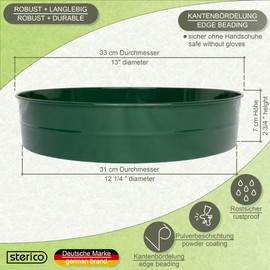 Garden Sieve In Various Mesh Sizes | Round Sieve With 33 cm Diameter | Soil Sieve For Seeds, Soil, Compost, Stones, Weeds, Gravel | Stackable | Very Robust | Rust-protected