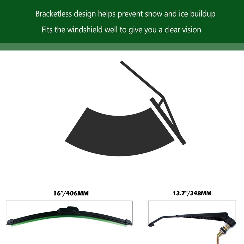 UNIGT 2 Set UTV Windshield Wiper Kit Hand Operated Manual