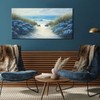 LASMOND Romantic Beach Wall Art for Living Room Blue Sea