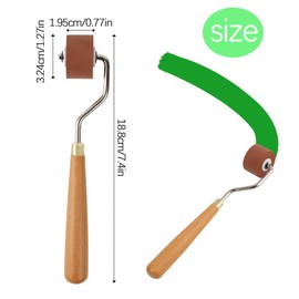 Rubber Brayer Roller for Crafting, Brayer Roller for Printmaking, Craft Stamping Brayers Roller for Anti Skid Tape Construction Tools, Print, Wallpapers and Scrapbooks(0.8")