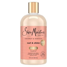 Shampoo para cabello rizado de karité Humedad Hibiscus de coco, 13 onzas
