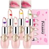 Petansy 6 Pcs Crystal Jelly Flower Nutritious Temperature Changing Lip