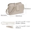 LASIEM Wallet Shoulder Wallet Pochette Large Capacity Genuine Leather, Silver