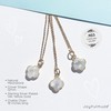 Joyfulmuze Genuine Rainbow Moonstone Clover Necklace, 18kt Gold Over Sterling