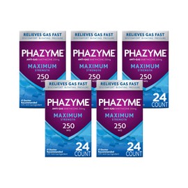Phazyme Phazyme Maximum Strength 250 mg Anti-Gas Softgels 24 Count (Pack of 5)