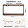Msyxl 2PCS License Plate Frame Brown Blurred Rust-Proof Aluminum License