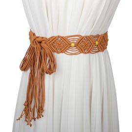 CHENGZI Women wide waistband, long women's Bohemian waistband, ethnic style, versatile decorative waistband (BN)