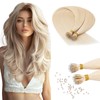 Benehair Nano Beads Hair Extensions #70 Bleach White Straight Nano