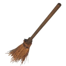 Melody Jane Dolls House Besom Broom Traditional Witches Stick Cleaning Kitchen Accessory